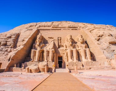 Ramsés no templo de Abu Simbel